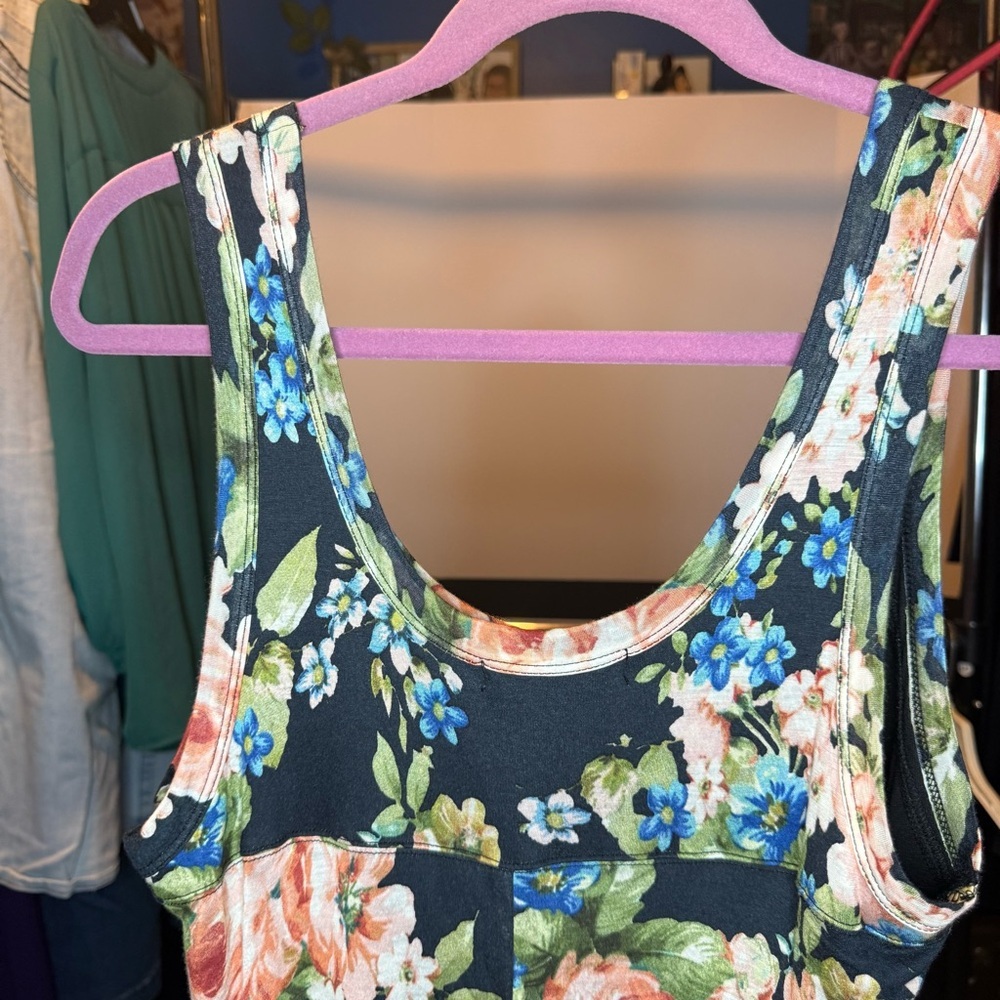 Karen Kane size XL Navy Floral Mini Dress - Picture 6 of 6